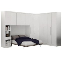 Guarda Roupa Modulado Rizon 005 Casal 6 Pecas Novo Horizonte Cor Branco