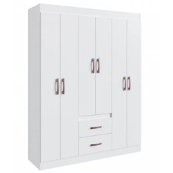 Guarda Roupa Montevideu Casal 6 Portas 2 Gavetas Doripel Branco