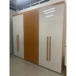 Guarda Roupa Riviera Casal 6 Portas 6 Gavetas Rufato Naturale Off White Foto Real