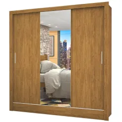 Guarda Roupa Santiago Casal 3 Portas 3 Gavetas Carioca Cinamomo