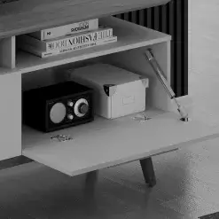 Rack Sao Paulo 3 Portas Para TV Ate 70 Polegadas Valdemoveis Detalhe