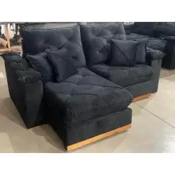 Sofa Gran Plus Com Molas Ensacadas 4 Lugares Retratil E Reclinavel 230cm Tecido Veludo Imperio