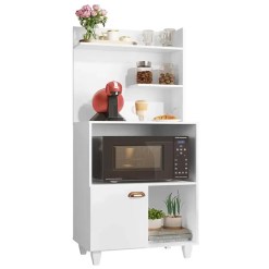 Balcao Cantinho Do Cafe Multiuso 1 Porta Valen Cor Branco