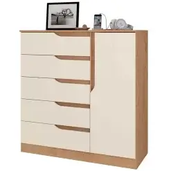 Comoda Sapateira Paris New 5 Gavetas 1 Porta 1