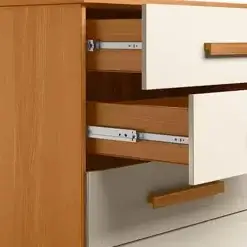 Comoda Xangai 6 Gavetas 2 Portas Albatroz Detalhe