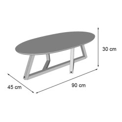 Mesa De Centro Classic Tebarrot Off White Nature Medidas
