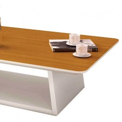Mesa De Centro Holambra Retangular EDN Off White Cedro Detalhe