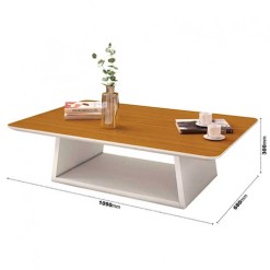 Mesa De Centro Holambra Retangular EDN Off White Cedro Medidas