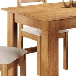 Mesa De Jantar Palace Perla Com 4 Cadeiras Viero Brisa Mel Marfim Detalhe