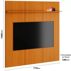 Painel Avant 179cm Para TV Ate 75 Polegadas EDN Cedro Medidas