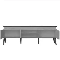 Rack Lumina Para TV Ate 75 Polegadas 2 Portas Artely Off White Pinho Interno