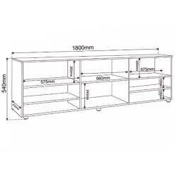 Rack Twin Para TV Ate 55 Polegadas 1 Porta Viero Mel Off White Medidas