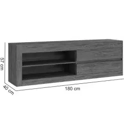 Rack Zoom para TV até 55 Polegadas 2 Gavetas Viero