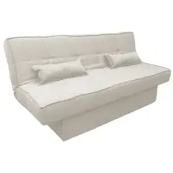 Sofa Cama Zurich Em Linho Com Bau 2 Lugares 182cm Luxury Bege