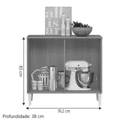 Balcao Isabelle Para Cozinha 2 Portas Aramoveis Interno