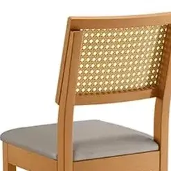 Banqueta Jade 03 Decorativa Camurca Base Madeira Macica JCM Movelaria Detalhe