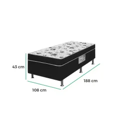Cama Box Union Solteirao Ortopedica 108x188x43cm Ortobom Medidas