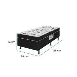 Cama Box Union Solteiro Ortopedica 88x188x43cm Ortobom Medidas