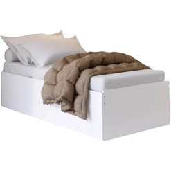 Cama Matrix 3 Em 1 Solteiro Com Auxiliar E Casal Tebarrot Branco
