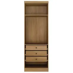 Guarda Roupa Rizon Modulo 2 Portas 3 Gavetas Novo Horizonte Interno