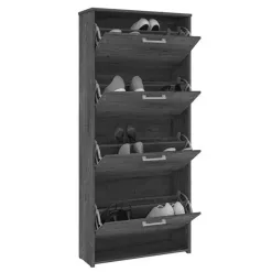 Sapateira Anne 4 Portas Multiuso Mirarack Preto Interno