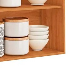 Armario Aereo Napoles 80cm 2 Portas Itatiaia Cinamomo Off White Detalhe