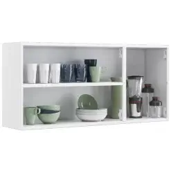 Armario Aereo New Premium 120cm 3 Portas Itatiaia Branco Interno