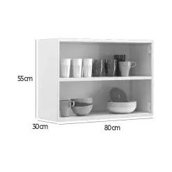 Armario Aereo New Premium 80cm 2 Portas Itatiaia Branco Medidas