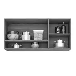 Armario Aereo New Valencia Reflecta 3 Portas Salleto Interno