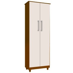 Armario Multiuso Nina 2 Portas Rud Rack Cor Cinamomo Areia