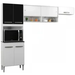 Armario De Cozinha Maite 7 Portas Poquema Branco