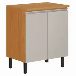 Balcao Namur 2 Portas Para Cozinha Itatiaia Cinamomo Off White
