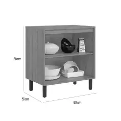 Balcao Napoles 2 Portas Para Cozinha Itatiaia Cinamomo Off White Medidas