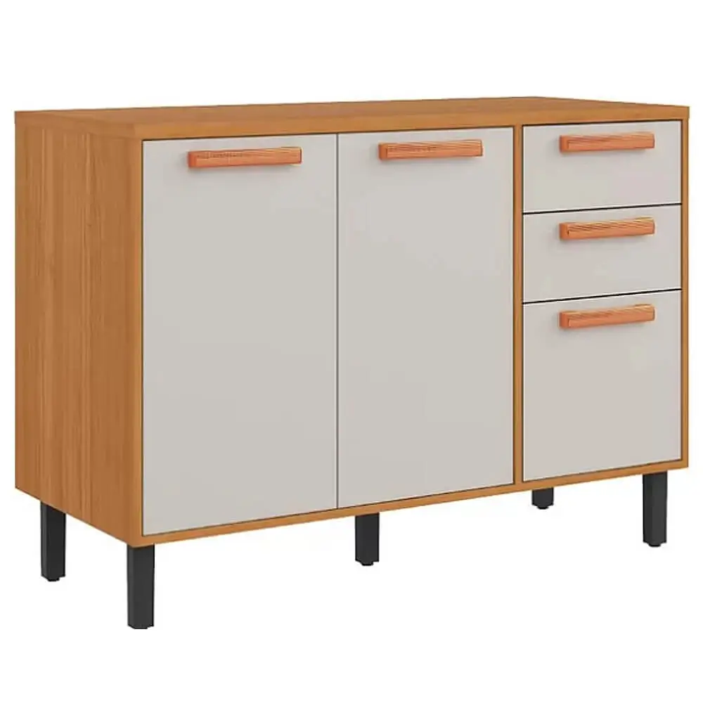 Balcao Napoles 3 Portas 2 Gavetas Para Cozinha Itatiaia Cinamomo Off White