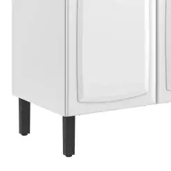 Balcao New Premium 3 Portas 2 Gavetas Para Cozinha Itatiaia Branco Detalhe