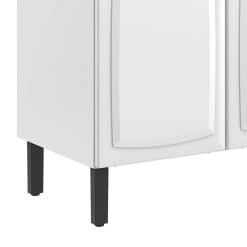 Balcao New Premium 3 Portas 2 Gavetas Para Cozinha Itatiaia Branco Detalhe