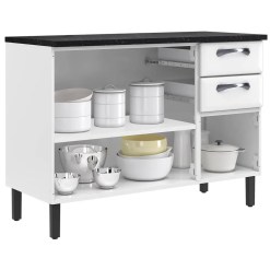 Balcao New Premium 3 Portas 2 Gavetas Para Cozinha Itatiaia Branco Interno