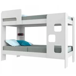 Beliche Vegas Para Colchao 188x88 Com Prateleira Tigus Cor Branco
