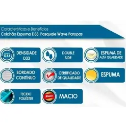 Colchao Pasquale Wave D33 Solteiro Detalhe