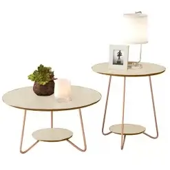 Conjunto Liz Mesa De Centro E Lateral EJ Off White Freijo