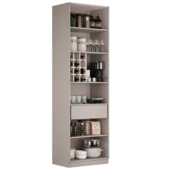 Cristaleira Essence 4 Portas 1 Gaveta Itatiaia Fendi Interno