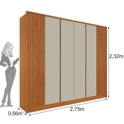 Guarda Roupa Barcelona Casal Ripado 6 Portas 6 Gavetas Tcil Medidas