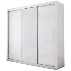 Guarda Roupa Berlim SEM Espelho Casal 3 Portas 4 Gavetas Branco