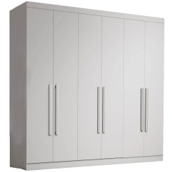 Guarda Roupa Genova Casal 6 Portas 6 Gavetas Bianchi Branco