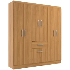 Guarda Roupa New Marbella Casal 7 Portas 1 Gaveta Evidencia Cinamomo