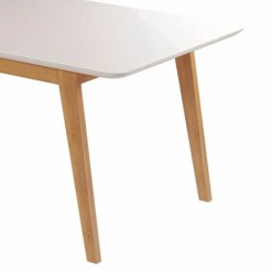 Mesa Elegance 160x80 COM Vidro JCM Cinamomo Off White Detalhe