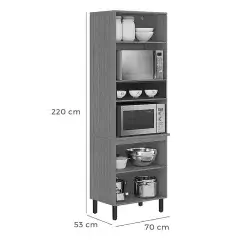 Paneleiro Namur 3 Portas Itatiaia Cinamomo Grafite Medidas