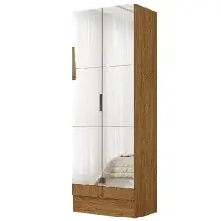 Sapateira Multiuso Premium 2 Portas Com Espelho Carioca Freijo