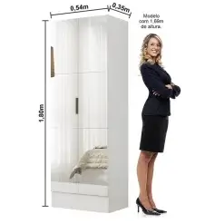 Sapateira Multiuso Premium 2 Portas Com Espelho Carioca Medidas