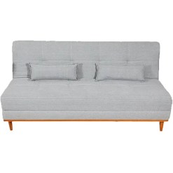 Sofa Cama Madrid 2 Lugares Com Encosto Reclinavel 180cm Tecido Linho Luxury Cinza